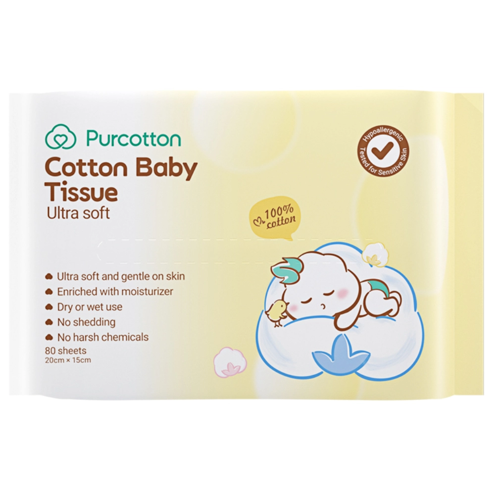 Purcotton Cotton Tissue 20cm x 15cm 80 sheets