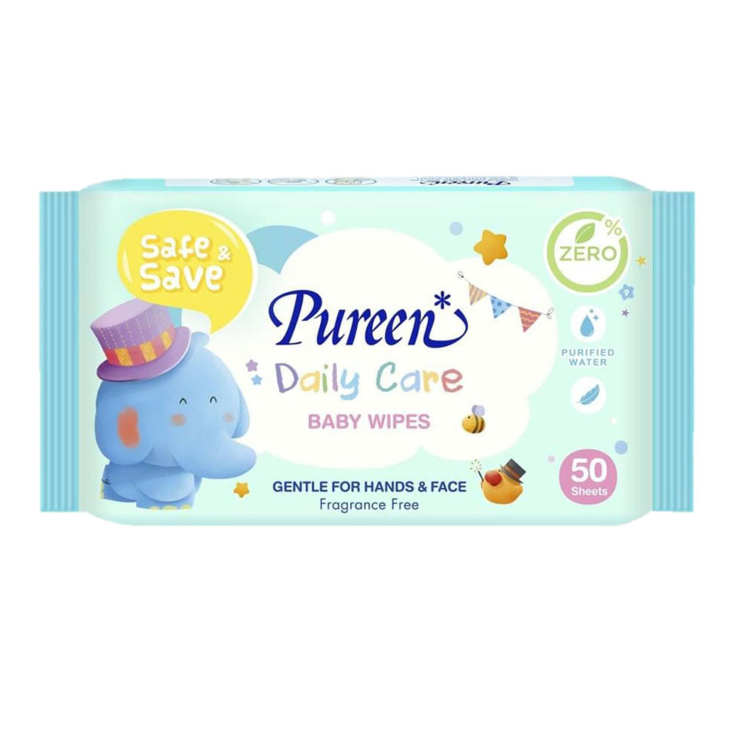 Pureen Daily Care Wipes 50pcs