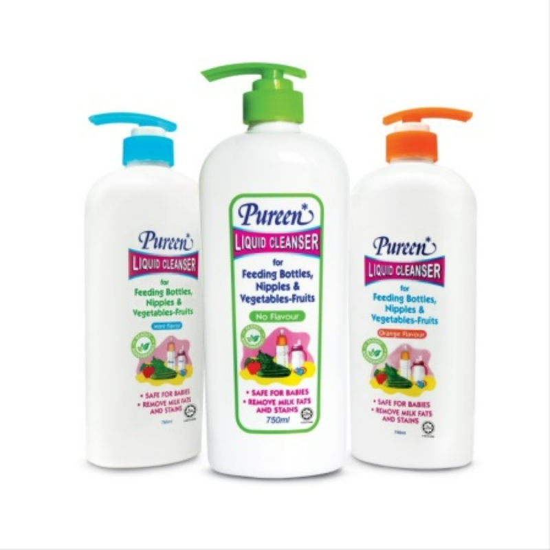 Pureen Liquid Cleanser Refill Pack 750ml (Mint/Orange/No Flavour)