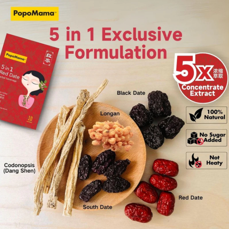 PopoMama 5 in 1 Red Date