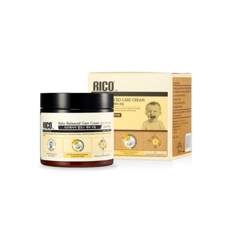 RICO Baby Balanced Care Cream for Dry Skin (Fragrance-FREE 200g) (Exp: Oct 2023)
