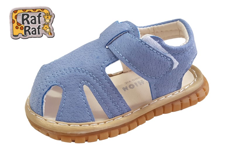 baby-fair Raf Raf Leather Sandals First Walker with Sound (Squeaky) - Blue