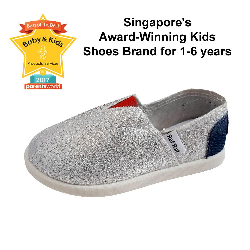 Raf Raf Soft Sole Silver Loafers (1-3 years)