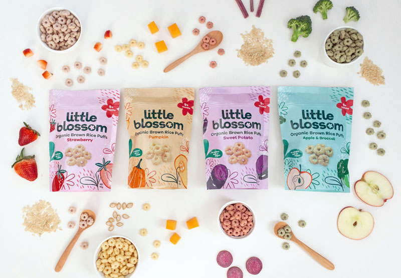 Little Blossom Organic Brown Rice Puffs (Bundle of 4)