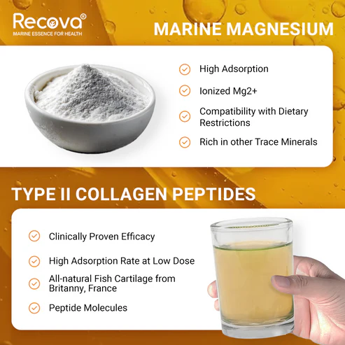 RECOVA Sacred Shine - Marine Magnesium + Collagen Peptides (Rejuvenate & Shine) - Trial Box (5 Ampoules)