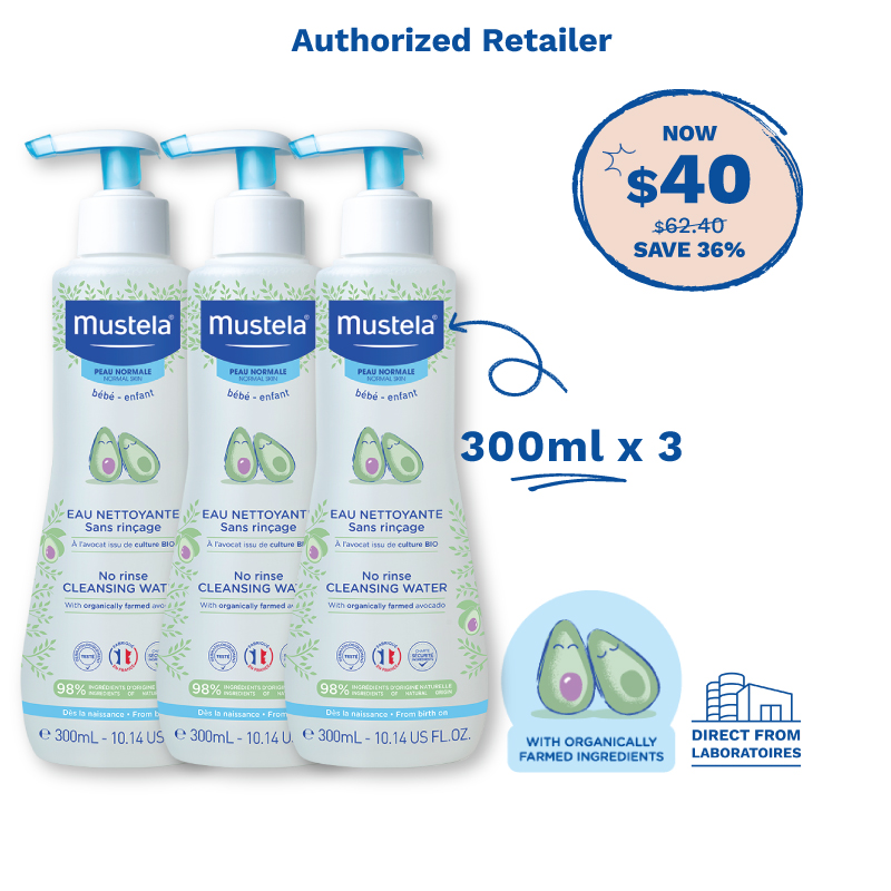 baby-fair Mustela No-Rinse Cleansing Water 300ml (Triple Pack)