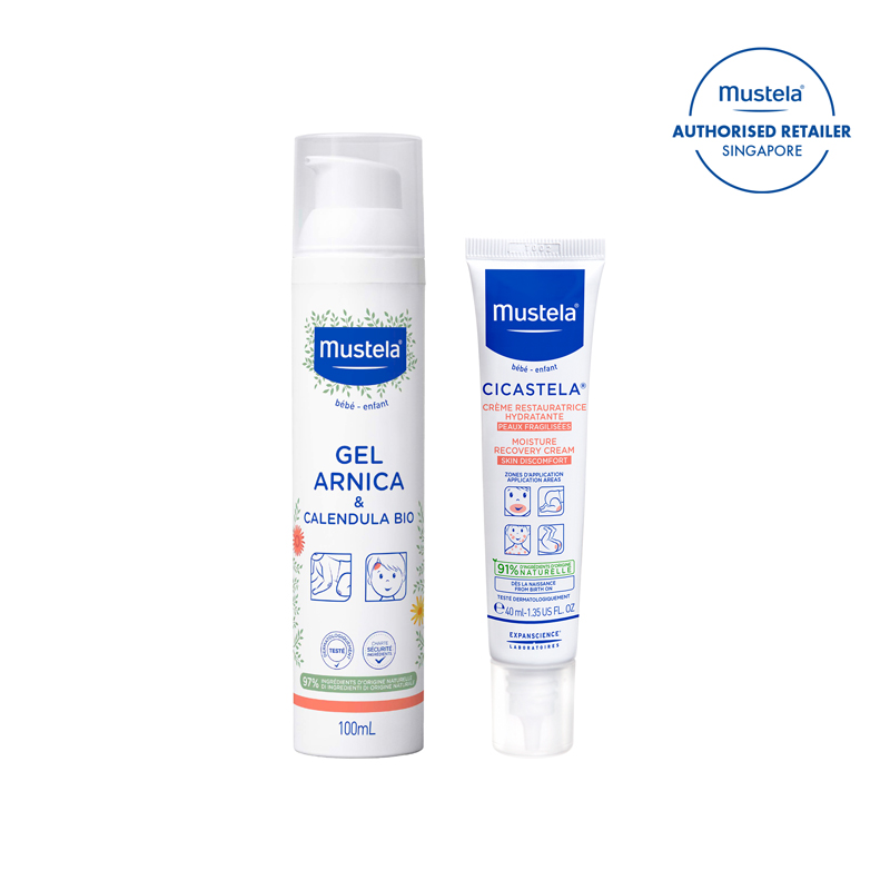 Mustela Little Boo-Boos Duo (Cicastela Moisture Recovery Cream with Arnica)