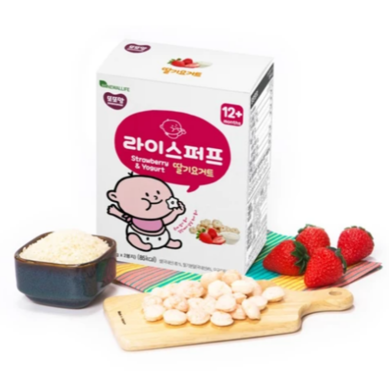 baby-fair DDODDOMAM Rice Puff 20g - Strawberry Yogurt