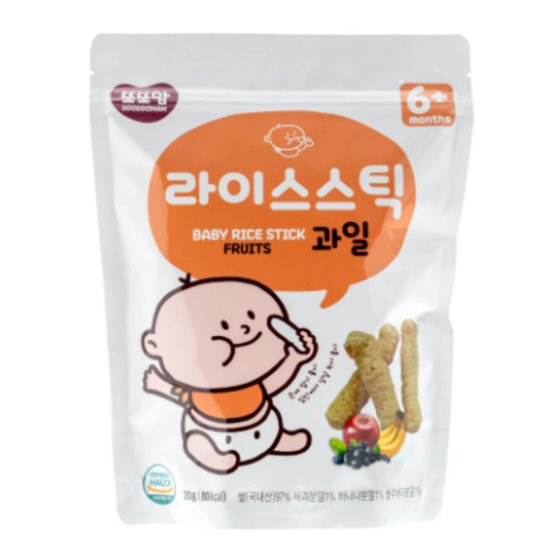 [Bundle] DDODDOMAM Baby Fruits Rice Stick 20g