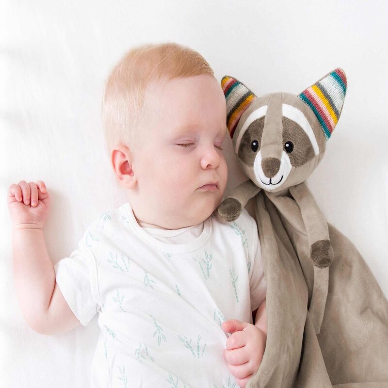 Zazu Comforter Soft Toy with Cry Sensor, Heartbeat Sound and Melodies - Robin The Racoon