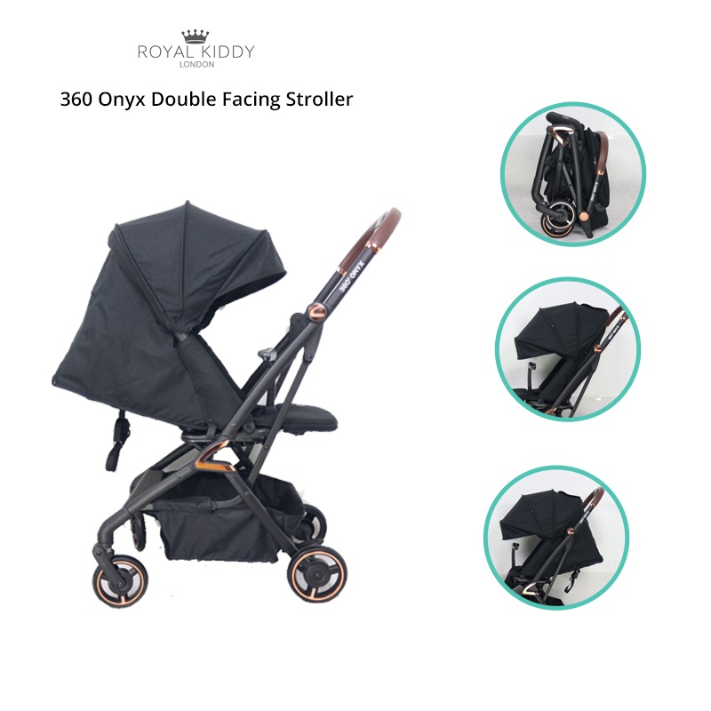 baby-fair (PREORDER) Royal Kiddy London 360 Onyx Double Facing Stroller
