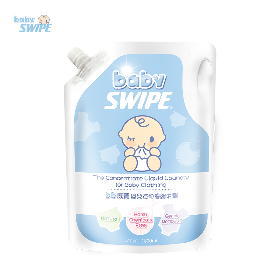 babySWIPE Concentrate Liquid Laundry for Baby Clothing (Pouch Pack) 1.8L