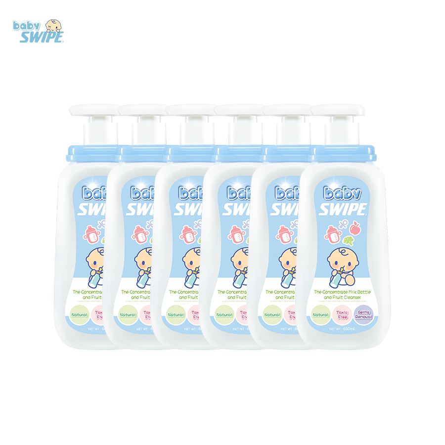 babySWIPE Milk Bottle & Fruit Cleanser 650ml (6 btls)