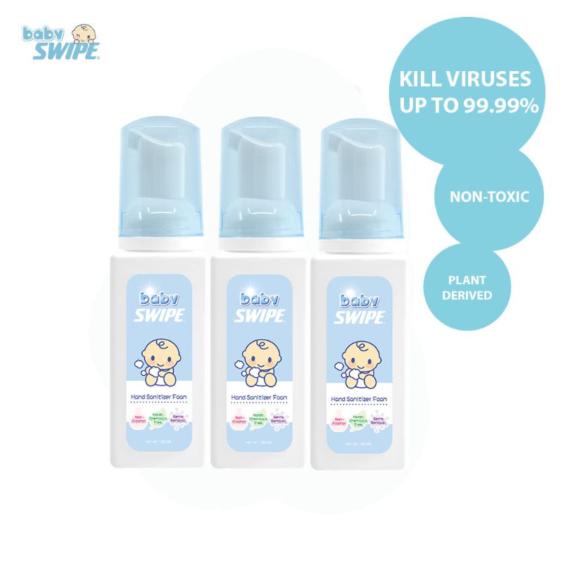 baby-fair babySWIPE Hand Sanitizer Foam 80ml (3 btls)