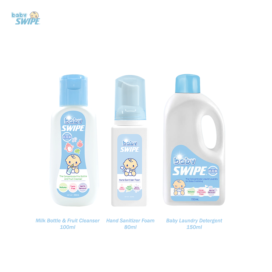 babySWIPE Trial Bundle (Sanitizer + Detergent + Cleanse)