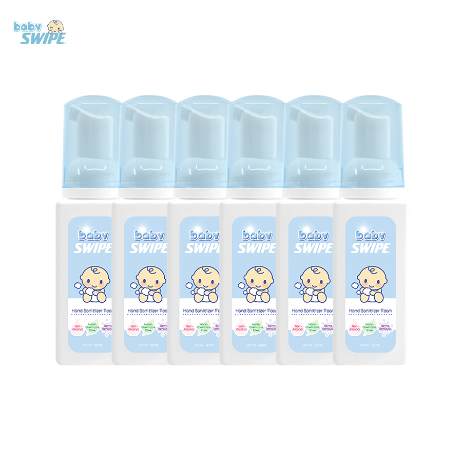 babySWIPE Hand Sanitizer Foam 80ml (6 btls)