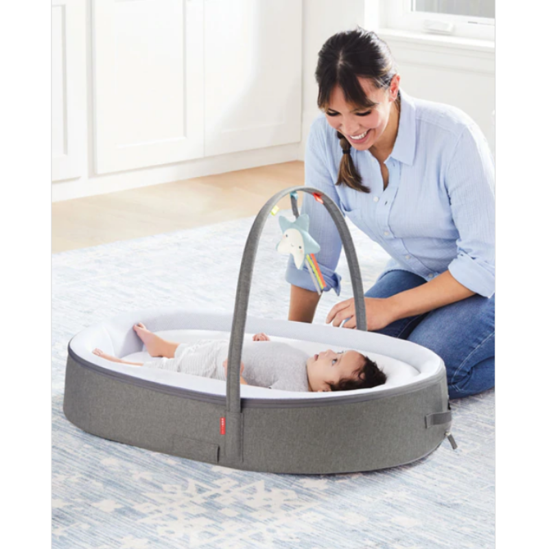 Skip Hop Playful Retreat Baby Nest - Grey Melange