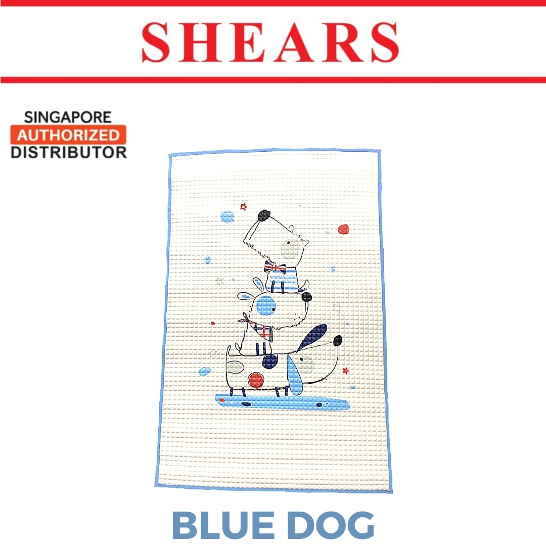 Shears Baby Changing Mat Air Bubbles Cot Sheet Dogs BLUE