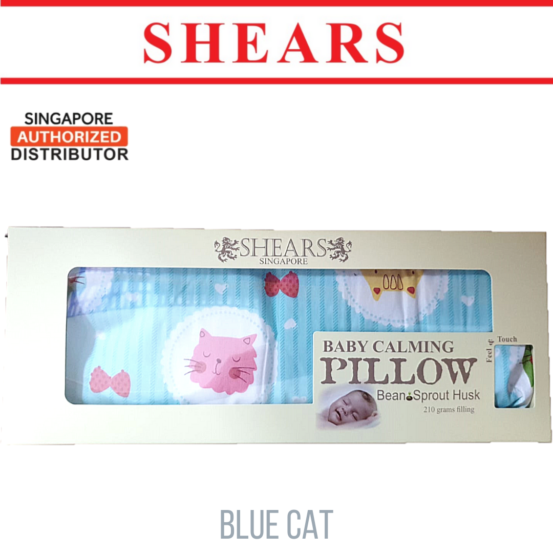 SHEARS Baby Pillow Organic Beanie Toddler Pillow BLUE CAT