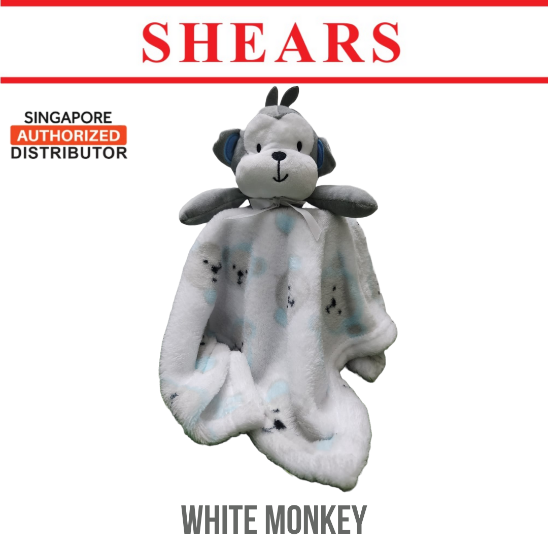 Shears Security Blanket MONKEY WHITE