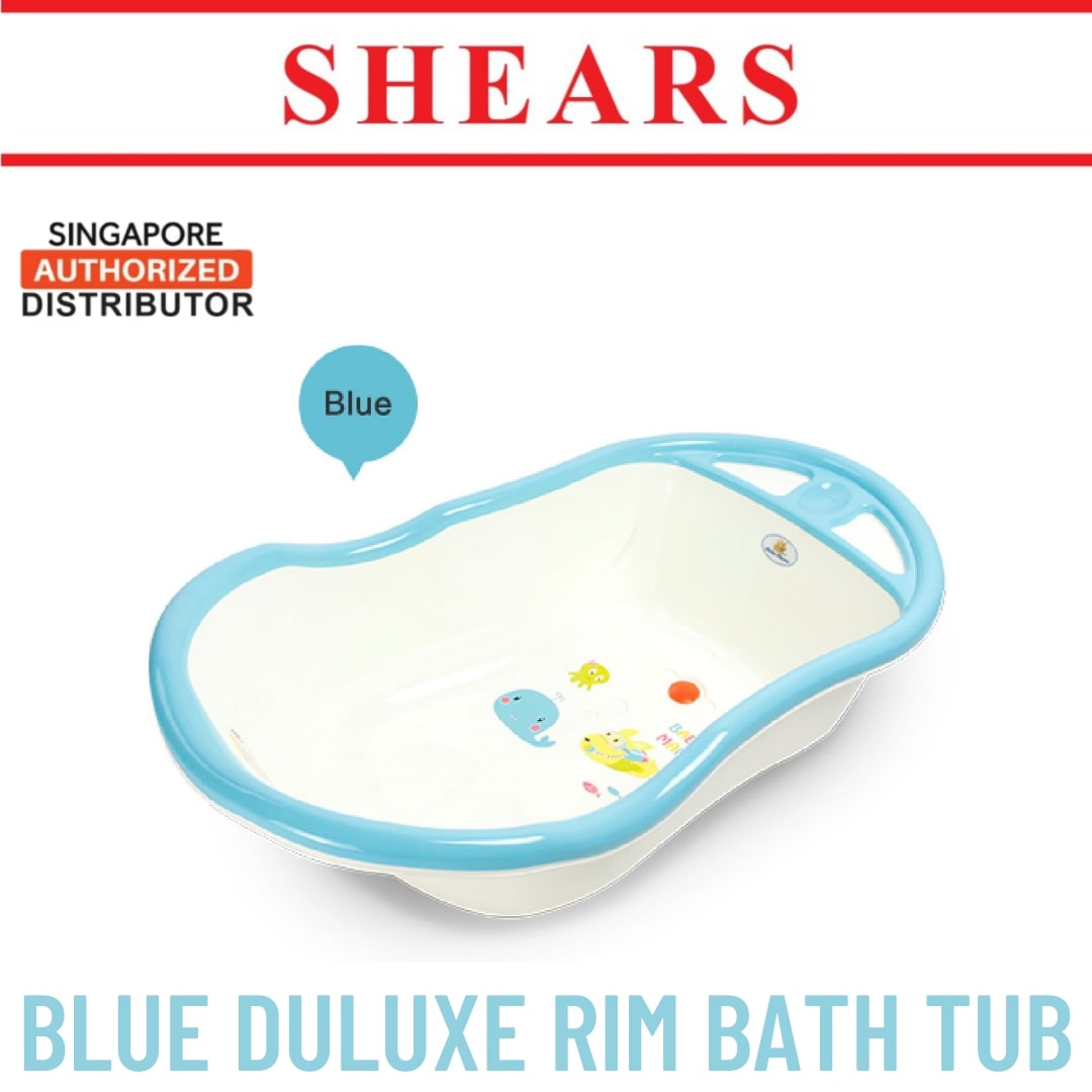 Shears Baby Bath Tub Deluxe Rim Bath Tub BLUE
