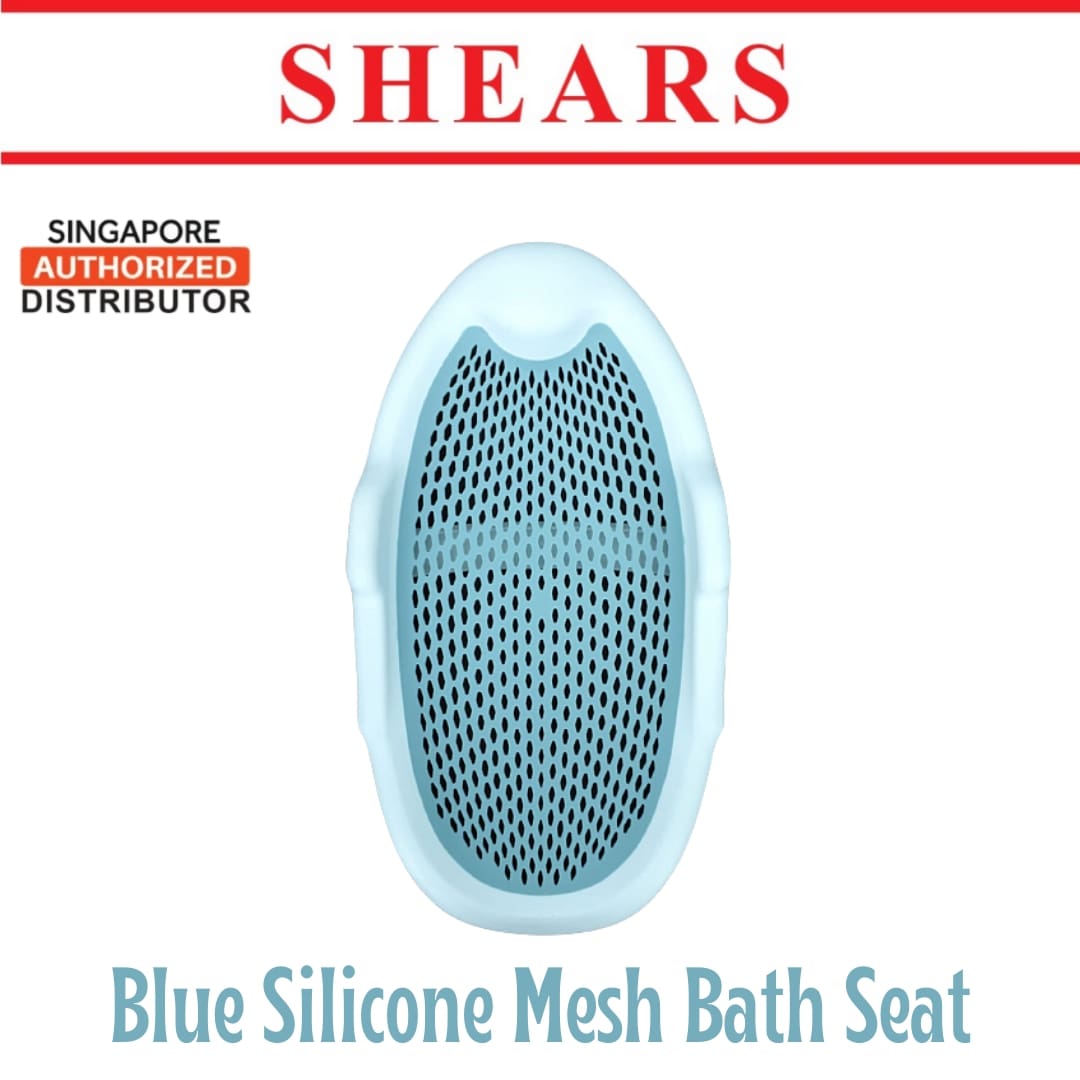 Shears Baby Bath Support Toddler Silicone Mesh Bath Seat BLUE