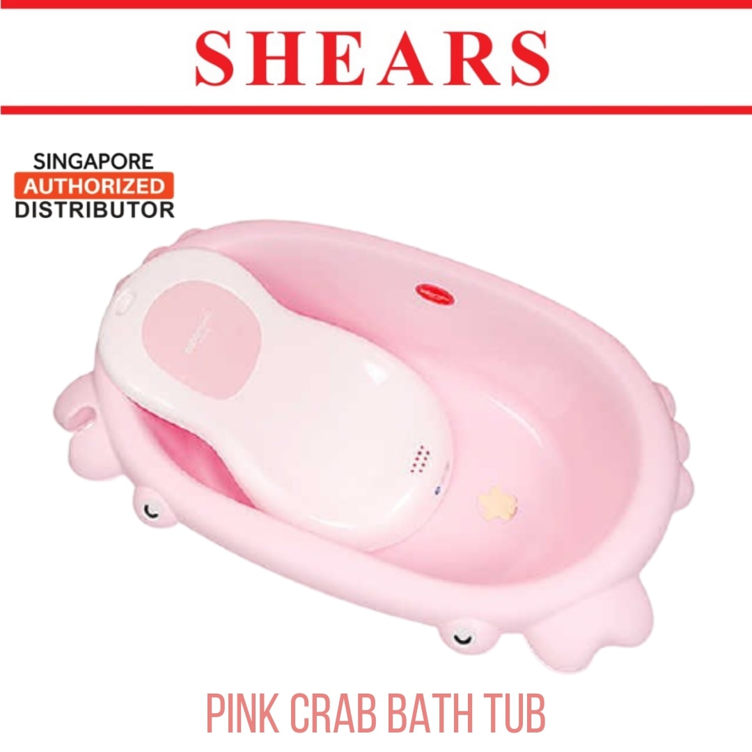 Shears Baby Bath Tub Crab Bath Tub PINK