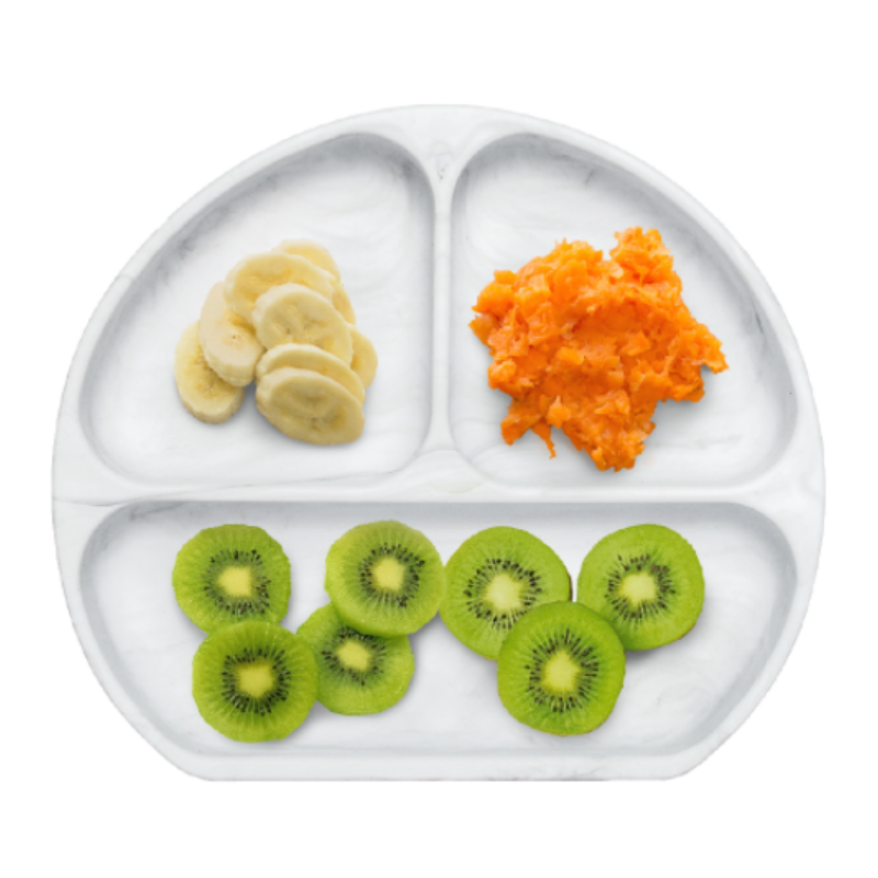 Snapkis Silicone Divided Plate - Marble