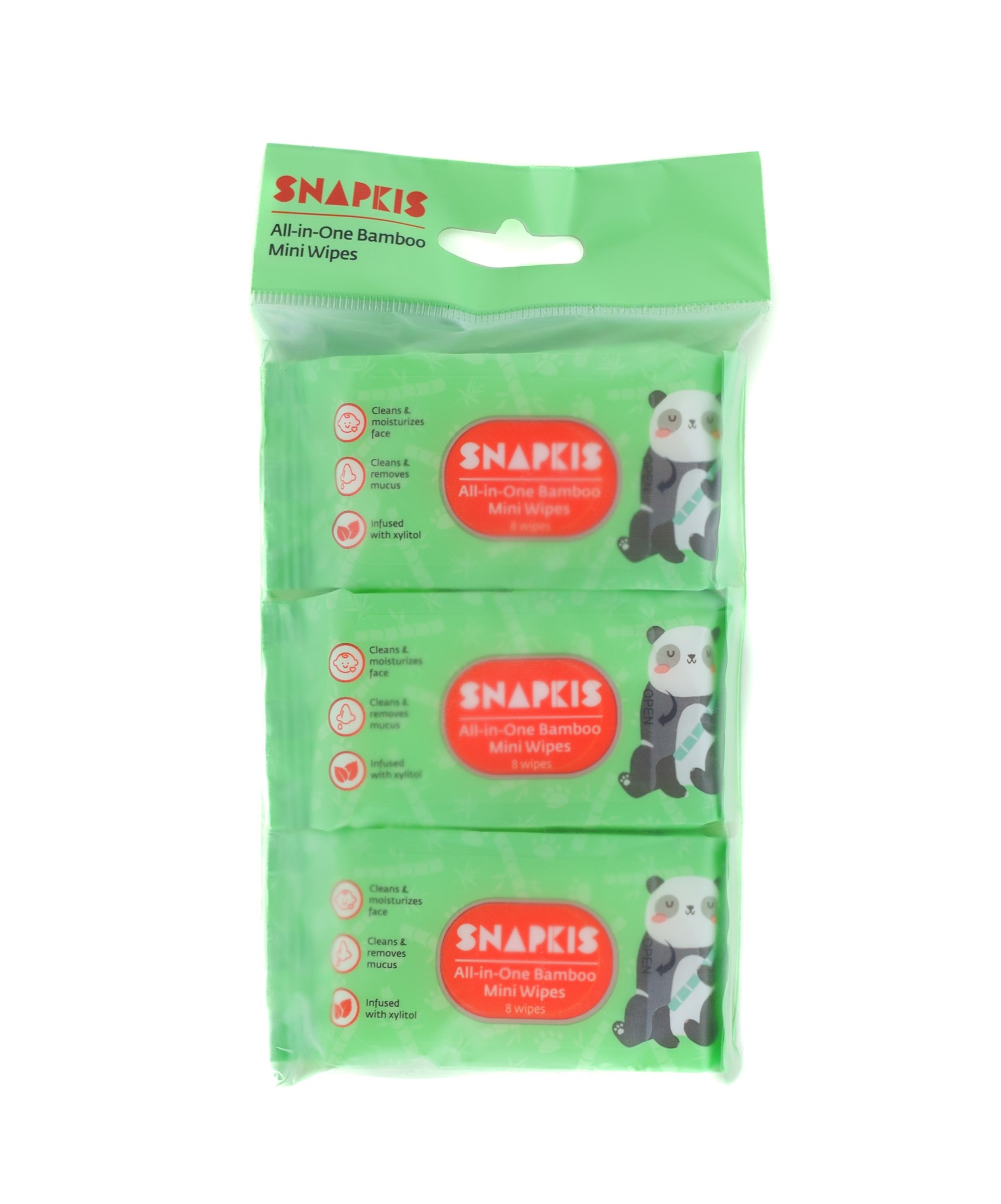 (Bundle of 12) Snapkis All-In-One Pocket Wipes (3x8pcs)