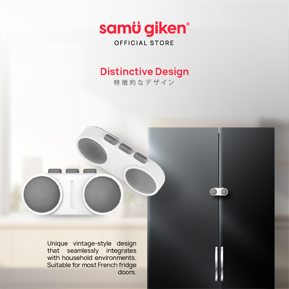 Samu Giken Safety Lock, Cabinet Lock - Grey White