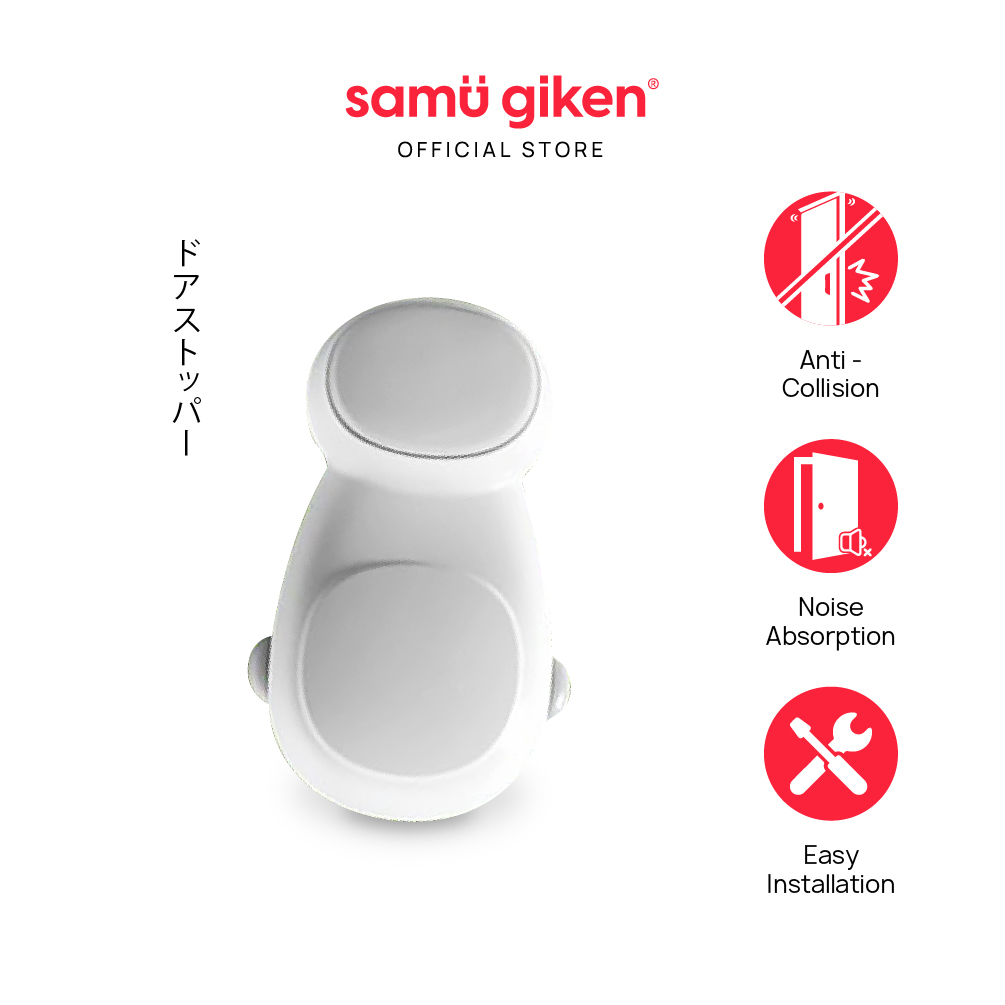 Samu Giken 4216 Safety Lock, Door Stopper - Grey White