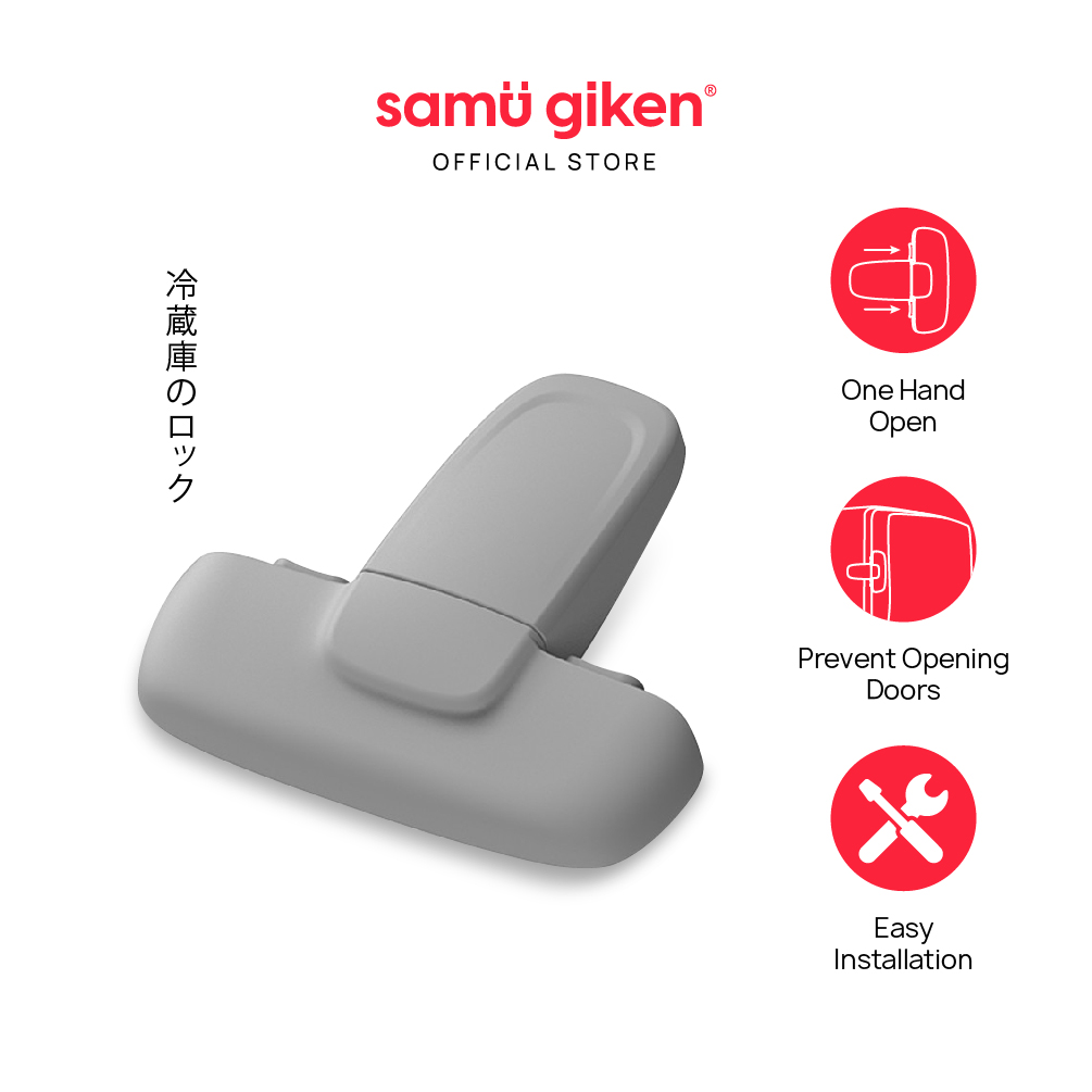 Samu Giken Safety Lock, Refrigerator Lock - Grey