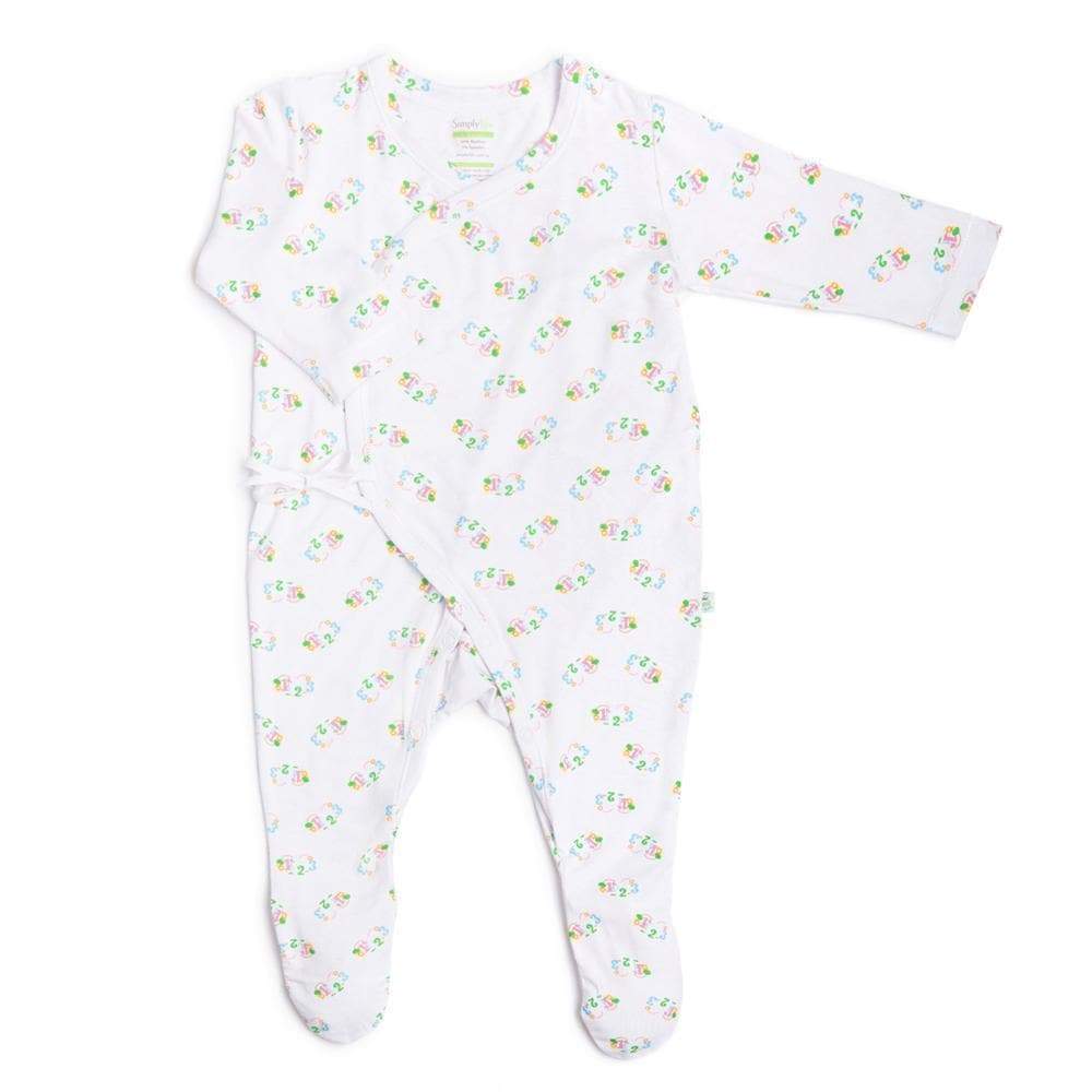 Simply Life Bamboo Sleepsuit Long-sleeved with footie Kimono Animal 123(Various sizes available)