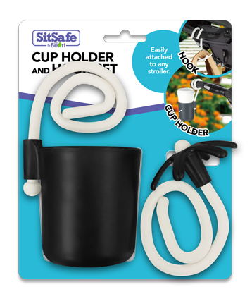 Sit Safe Cup Holder & Hook Set