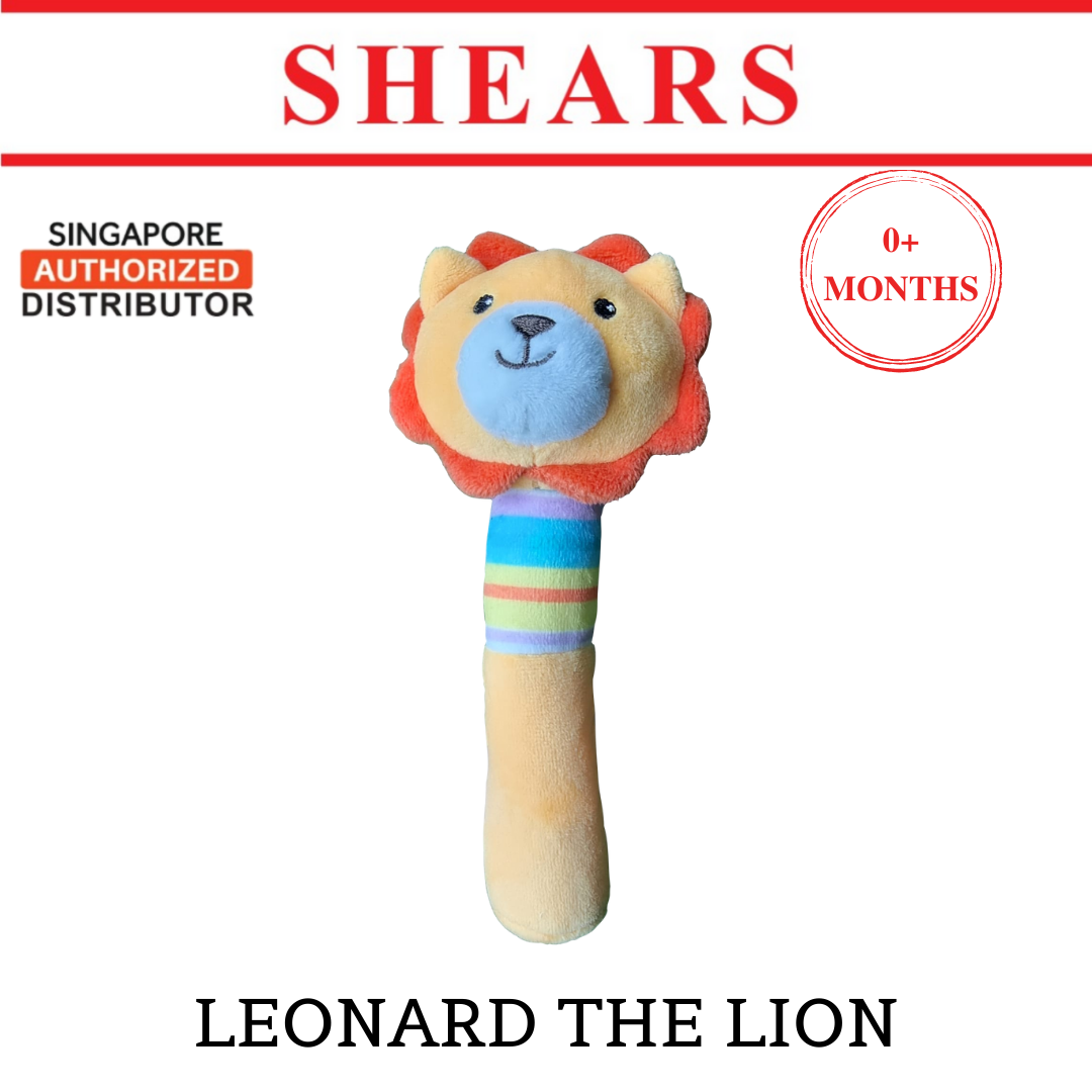 Shears Baby Soft Toy Toddler Squeaker Toy Leonard the Lion