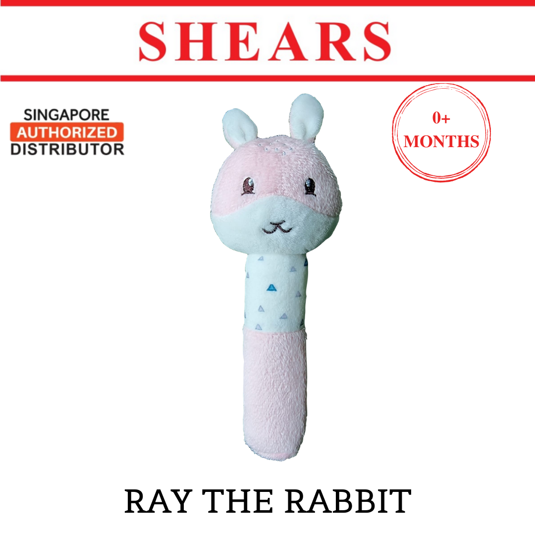 Shears Baby Soft Toy Toddler Squeaker Toy Ray the Rabbit
