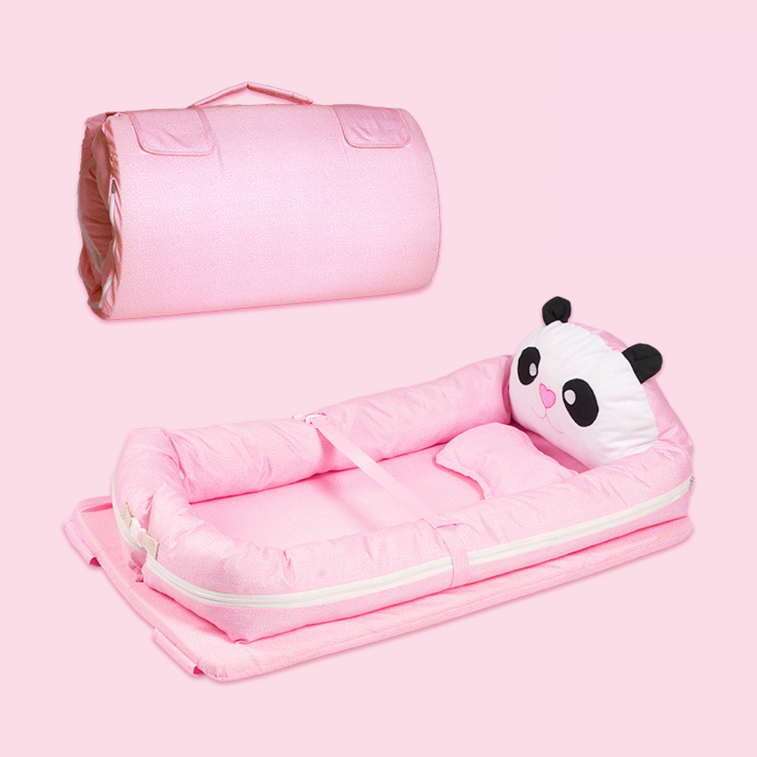 Shears Baby Bed Toddler Portable Bed Pink Panda