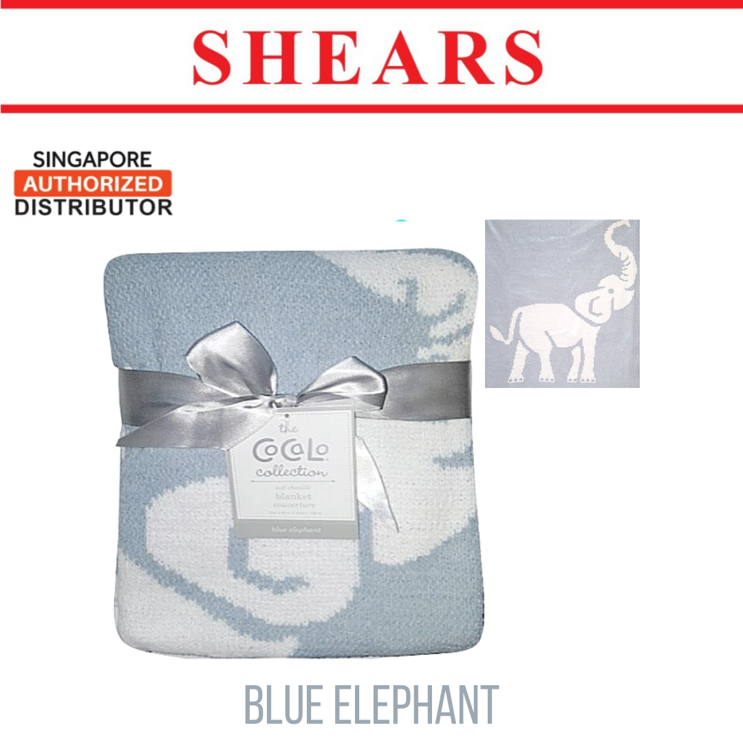 Shears Baby Blanket Cocalo Breathable Toddler Blanket Blue Elephant