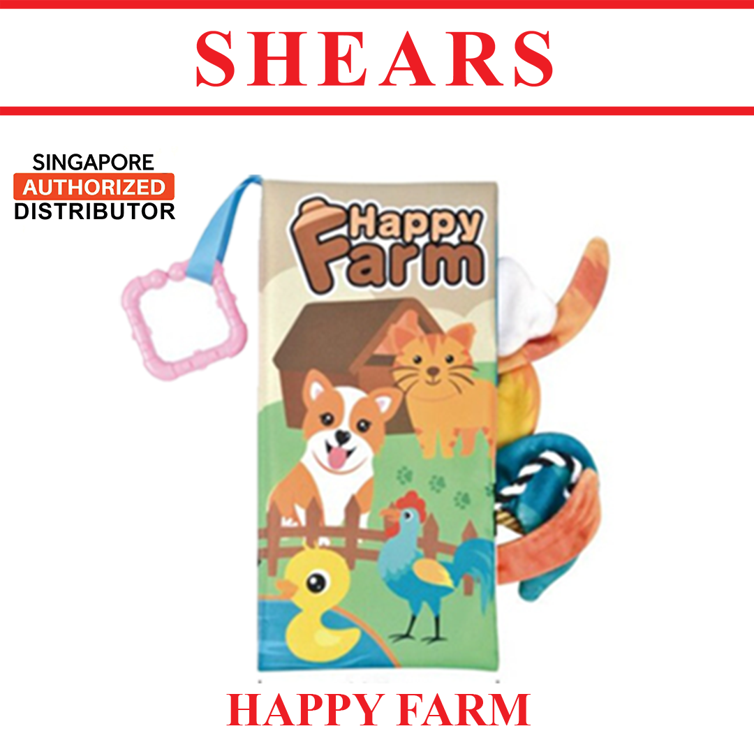 Shears Baby Cloth Book 3D Toddler Cloth Book (L) HAPPY FARM