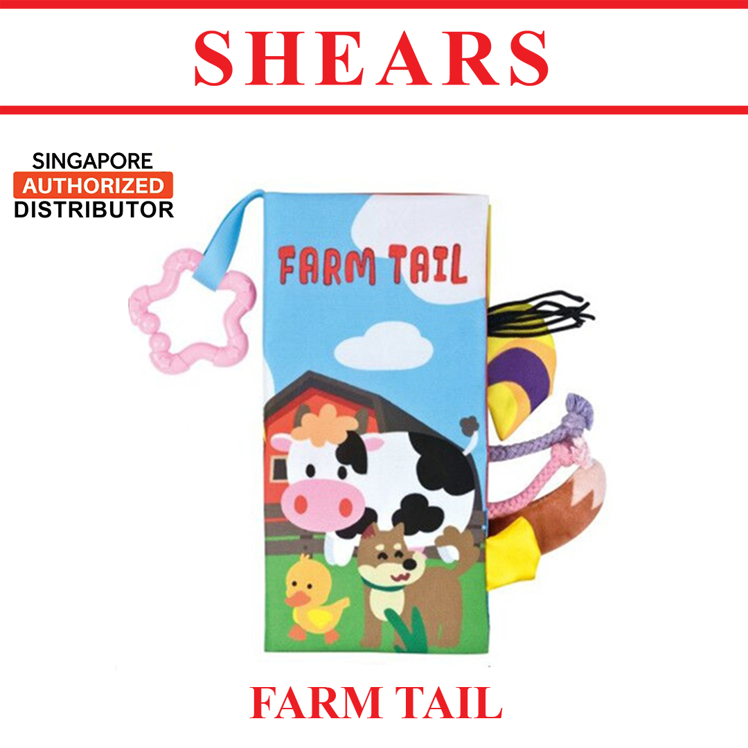 Shears Baby Cloth Book 3D Toddler Cloth Book (L) FARM TAIL