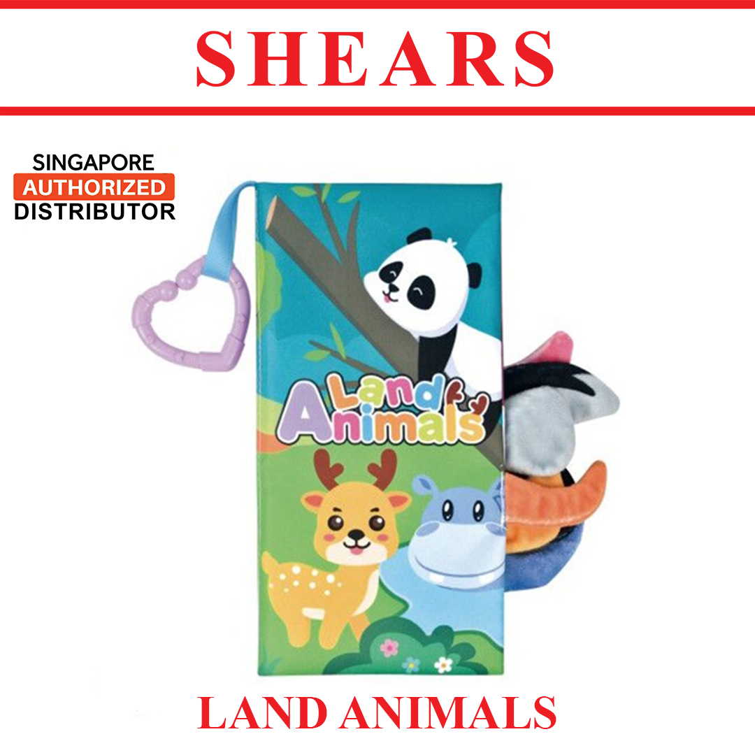 Shears Baby Cloth Book 3D Toddler Cloth Book (L) LAND ANIMALS