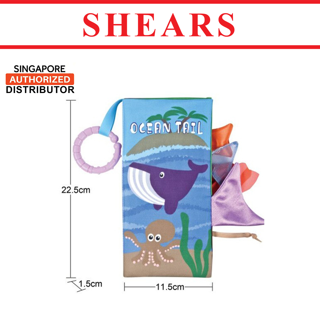 Shears Baby Cloth Book 3D Toddler Cloth Book (L) OCEAN TAIL