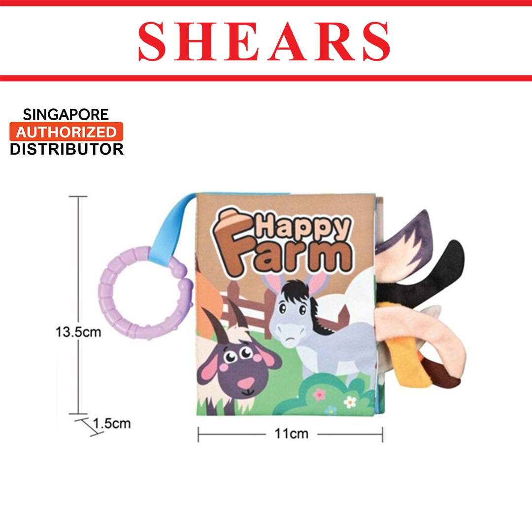 Shears Baby Cloth Book 3D Toddler Cloth Book (S) HAPPY FARM