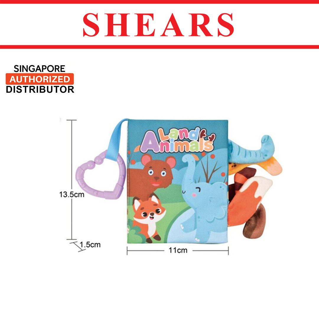 Shears Baby Cloth Book 3D Toddler Cloth Book (S) LAND ANIMALS