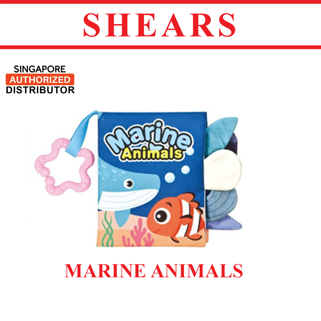 Shears Baby Cloth Book 3D Toddler Cloth Book (S) MARINE ANIMALS