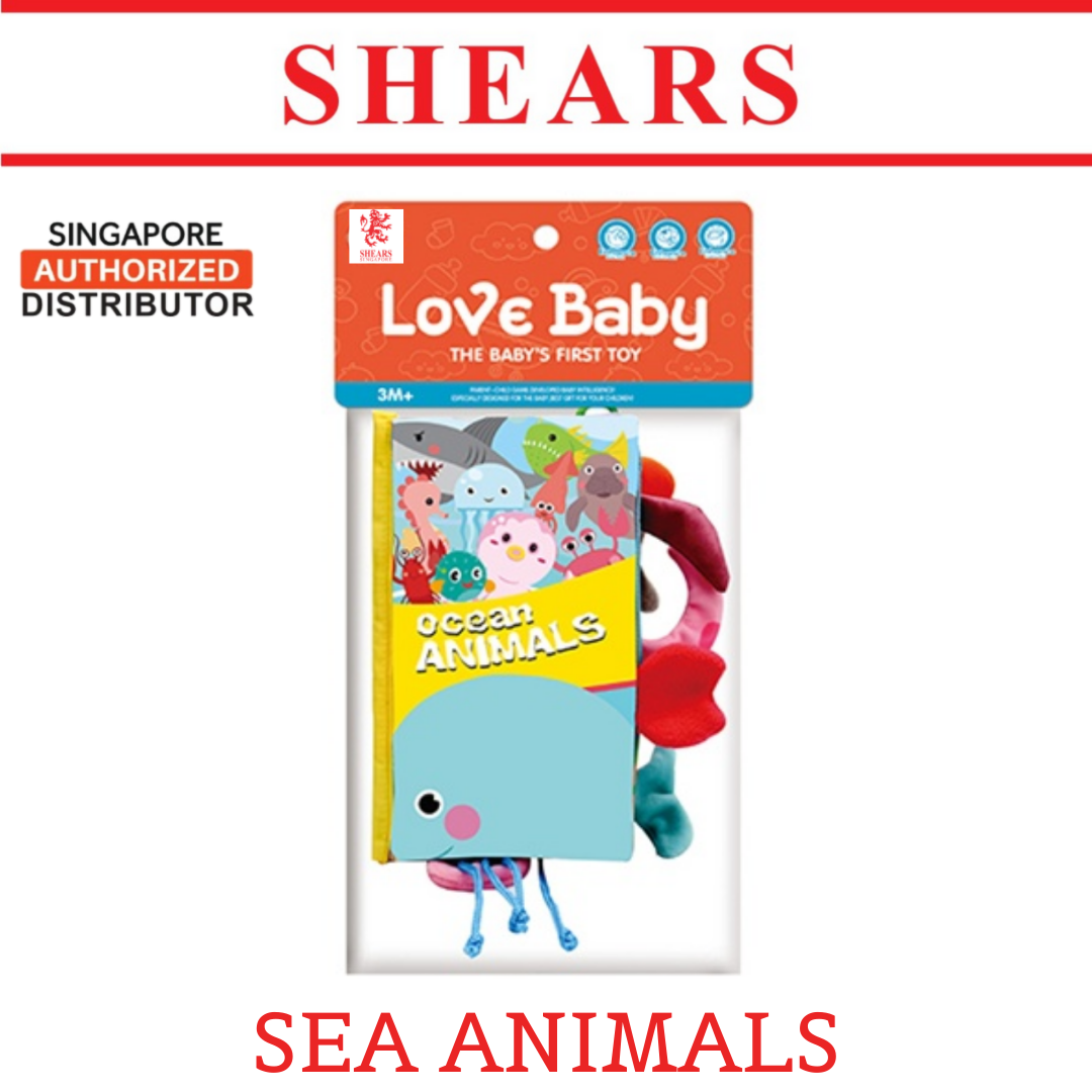 Shears Baby Cloth Book 3D Toddler Cloth Book SEA ANIMAL