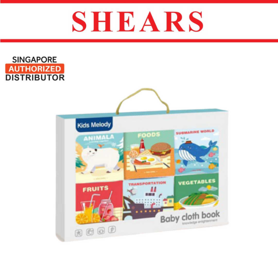 Shears Baby Cloth Book Toddler Learning Book 6 IN 1