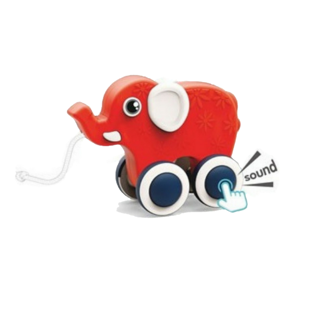 Shears Baby Pull Toy Toddler Pull Drag Toy Red Elephant