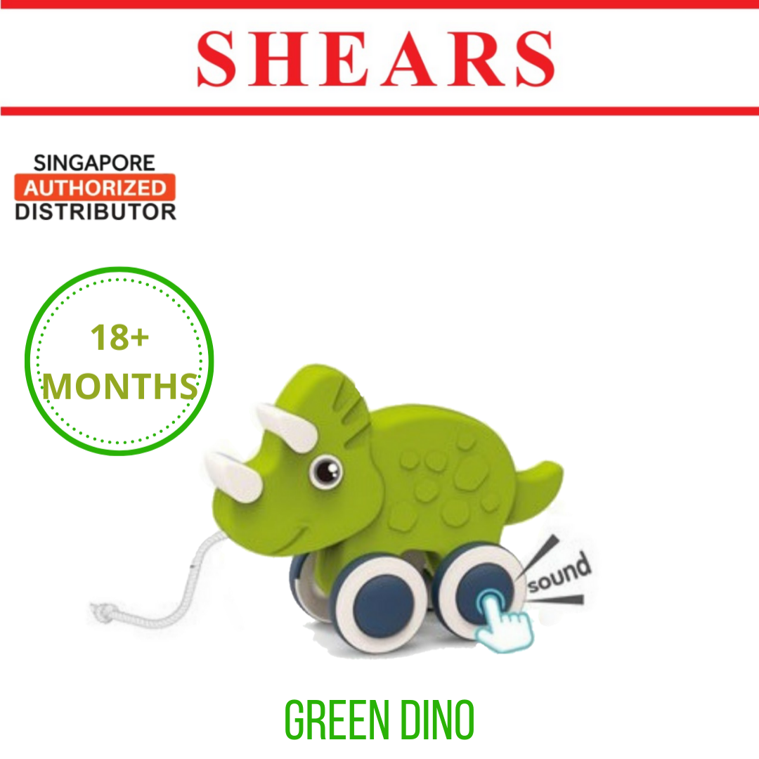 Shears Baby Pull Toy Toddler Pull Drag Toy Green Dino