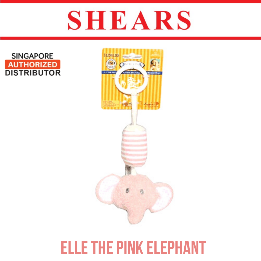 Shears Baby Soft Toy Toddler Ling Ling Toy Elle the Pink Elephant